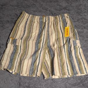 Round TWO Multicolor Striped Cargo Shorts
